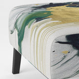 Green and Yellow Splash - Upholstered Modern Accent Chairs