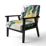 Green and Yellow Splash - Upholstered Modern Accent Chairs