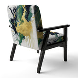 Green and Yellow Splash - Upholstered Modern Accent Chairs