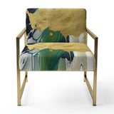 Green and Yellow Splash - Upholstered Modern Accent Chairs
