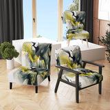 Black and Yellow Splash - Modern Arm Chair