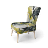 Black and Yellow Splash - Modern Arm Chair
