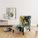 Black and Yellow Splash - Modern Arm Chair