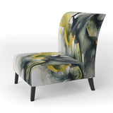 Black and Yellow Splash - Modern Arm Chair