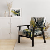 Black and Yellow Splash - Modern Arm Chair