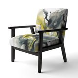 Black and Yellow Splash - Modern Arm Chair