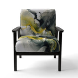 Black and Yellow Splash - Modern Arm Chair