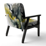 Black and Yellow Splash - Modern Arm Chair