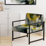 Black and Yellow Splash - Modern Arm Chair
