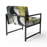 Black and Yellow Splash - Modern Arm Chair