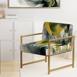 Black and Yellow Splash - Modern Arm Chair
