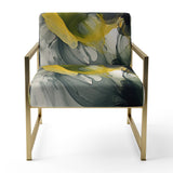 Black and Yellow Splash - Modern Arm Chair