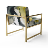 Black and Yellow Splash - Modern Arm Chair