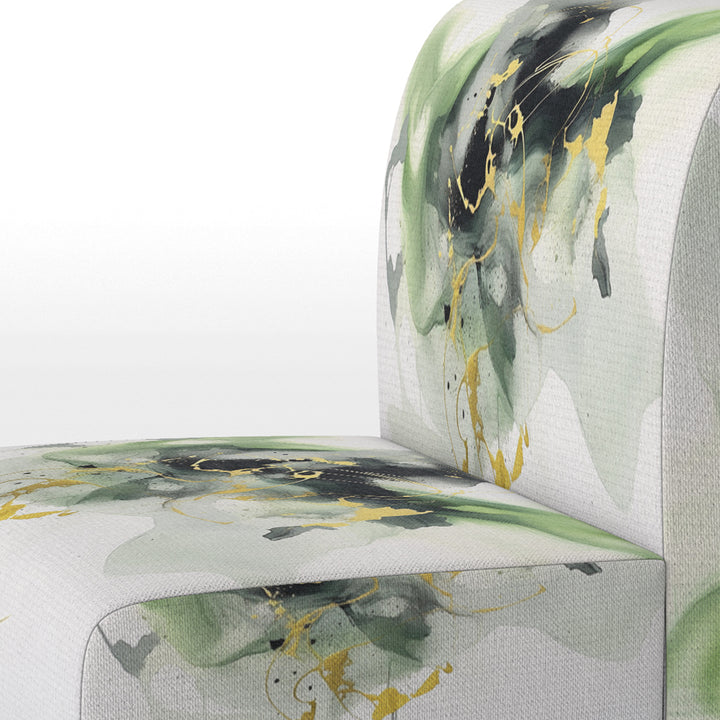Green and Black Splash - Modern Arm Chair