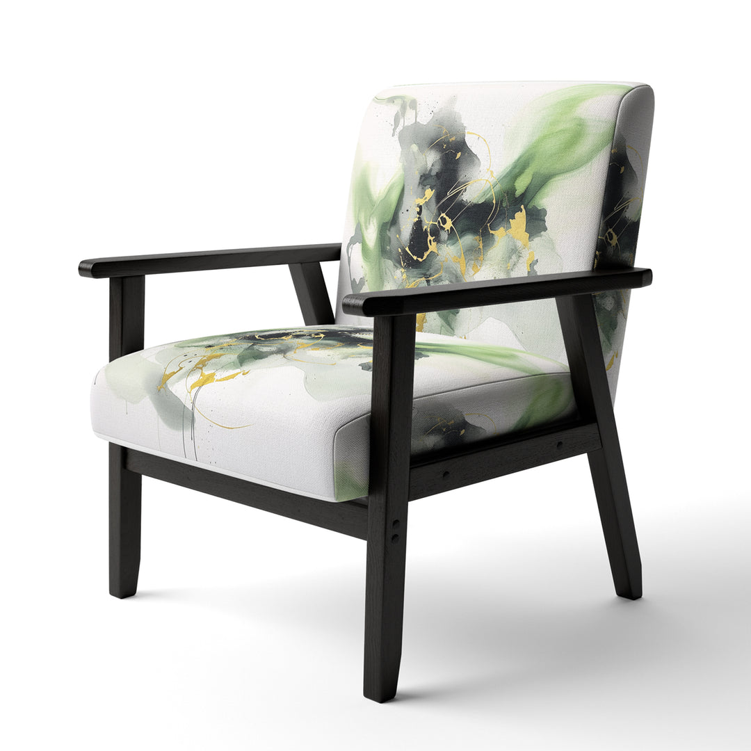 Green and Black Splash - Modern Arm Chair