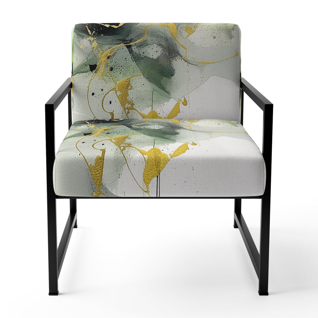 Green and Black Splash - Modern Arm Chair