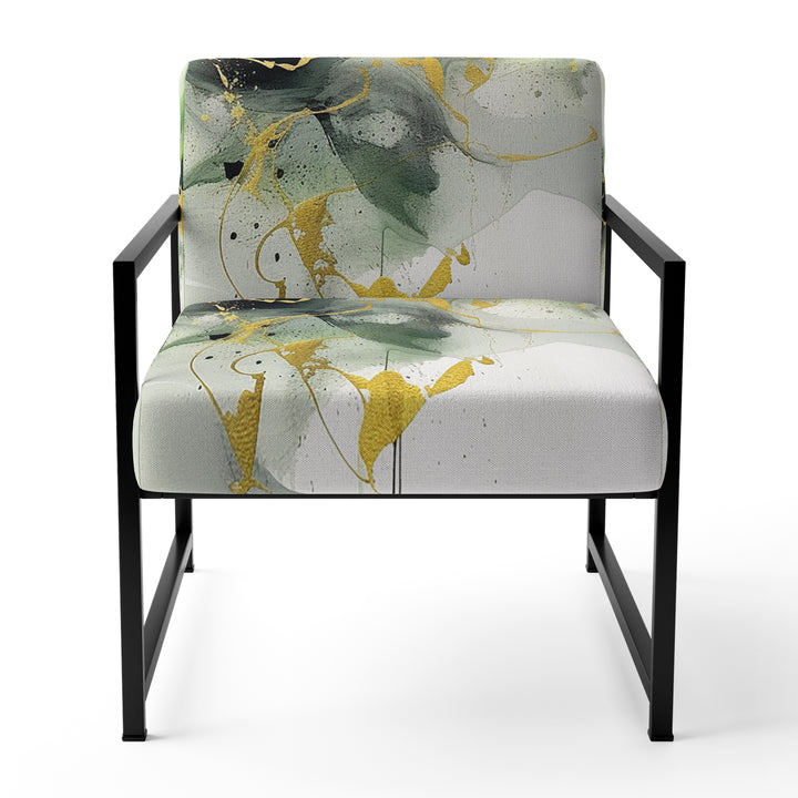 Green and Black Splash - Modern Arm Chair