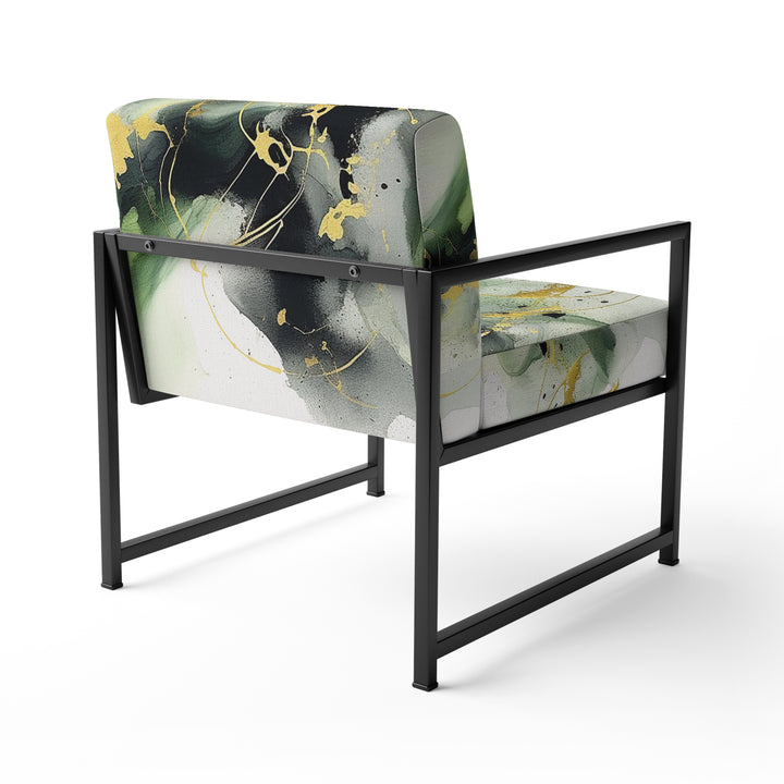 Green and Black Splash - Modern Arm Chair