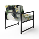 Green and Black Splash - Modern Arm Chair