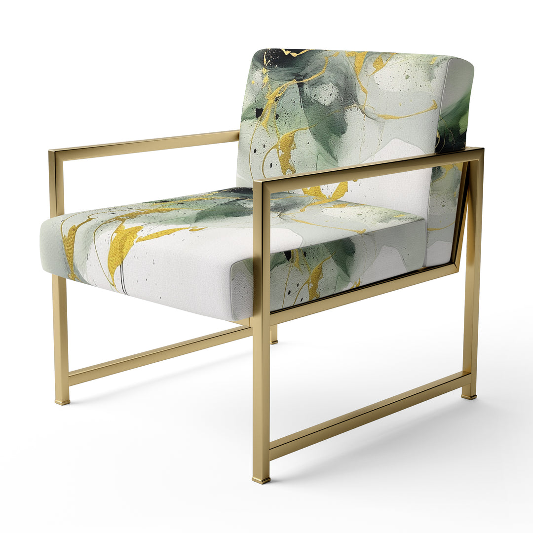 Green and Black Splash - Modern Arm Chair