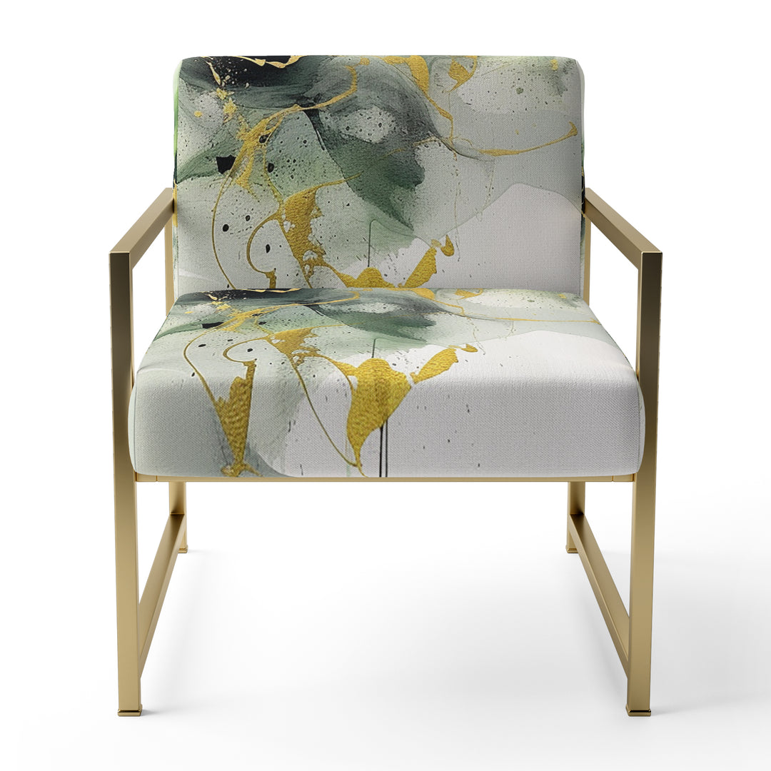 Green and Black Splash - Modern Arm Chair