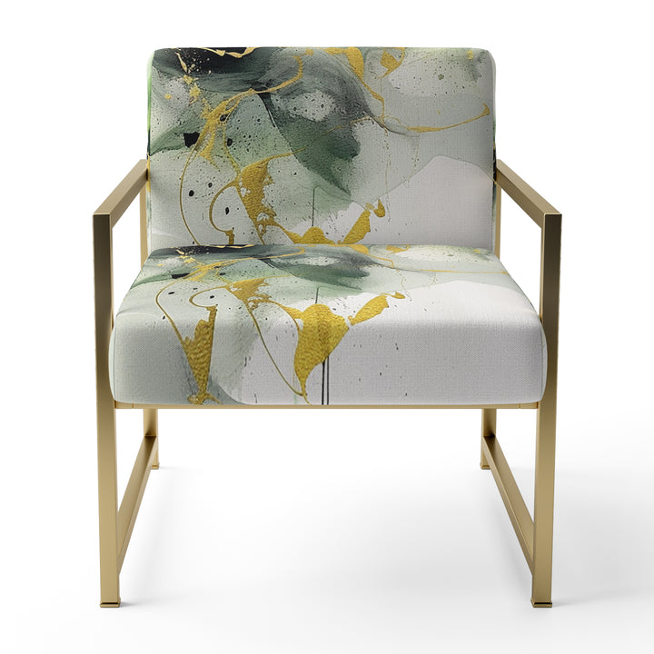 Green and Black Splash - Modern Arm Chair