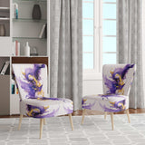 Purple and Gold Splash- Upholstered Accent Chair