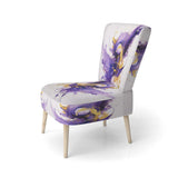 Purple and Gold Splash- Upholstered Accent Chair