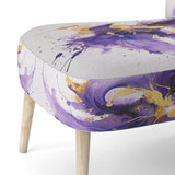 Purple and Gold Splash- Upholstered Accent Chair