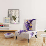 Purple and Gold Splash- Upholstered Accent Chair