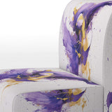 Purple and Gold Splash- Upholstered Accent Chair