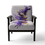 Purple and Gold Splash- Upholstered Accent Chair