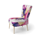 Purple and Pink Strokes VII- Upholstered Accent Chair