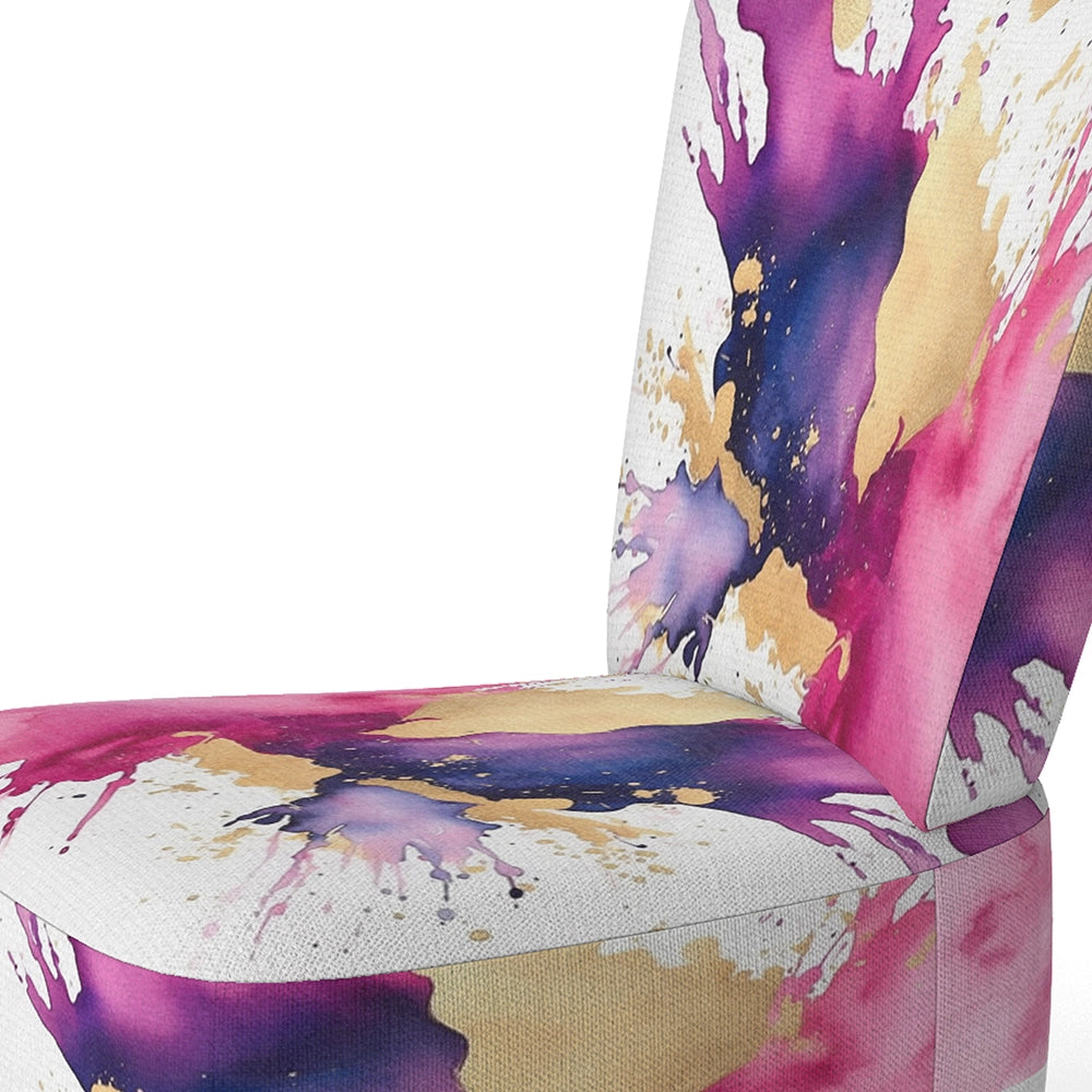 Purple and Pink Strokes VII- Upholstered Accent Chair