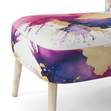 Purple and Pink Strokes VII- Upholstered Accent Chair