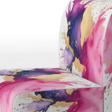 Purple and Pink Strokes VII- Upholstered Accent Chair