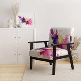 Purple and Pink Strokes VII- Upholstered Accent Chair