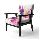 Purple and Pink Strokes VII- Upholstered Accent Chair