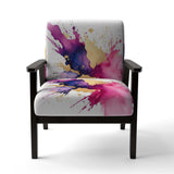 Purple and Pink Strokes VII- Upholstered Accent Chair