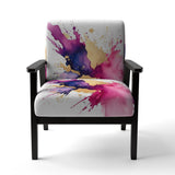 Purple and Pink Strokes VII- Upholstered Accent Chair