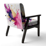 Purple and Pink Strokes VII- Upholstered Accent Chair