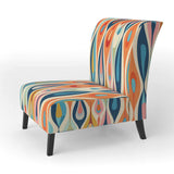 Retro Abstract Drops XI- Upholstered Accent Chair