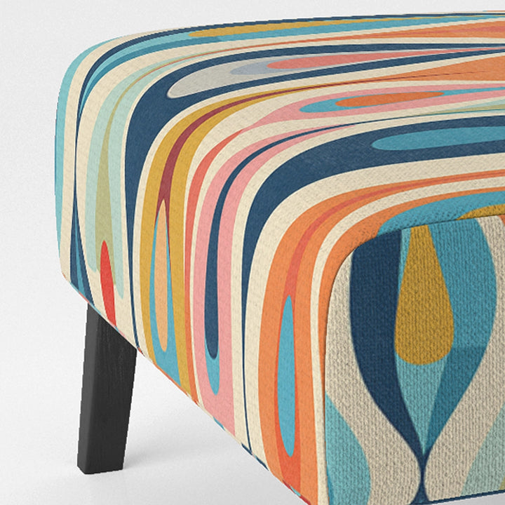 Designart Retro Abstract Drops XI- Upholstered Accent Chair
