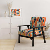 Retro Abstract Drops XI- Upholstered Accent Chair