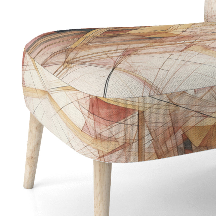 Minimalist Gold and Beige - Modern Arm Chair