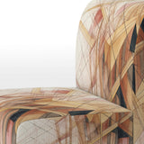 Minimalist Gold and Beige - Modern Arm Chair