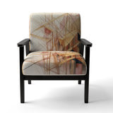 Minimalist Gold and Beige - Modern Arm Chair