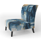 Blue and Gold Fusion VIII- Upholstered Accent Chair