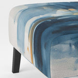 Blue and Gold Fusion VIII- Upholstered Accent Chair