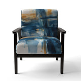 Blue and Gold Fusion VIII- Upholstered Accent Chair